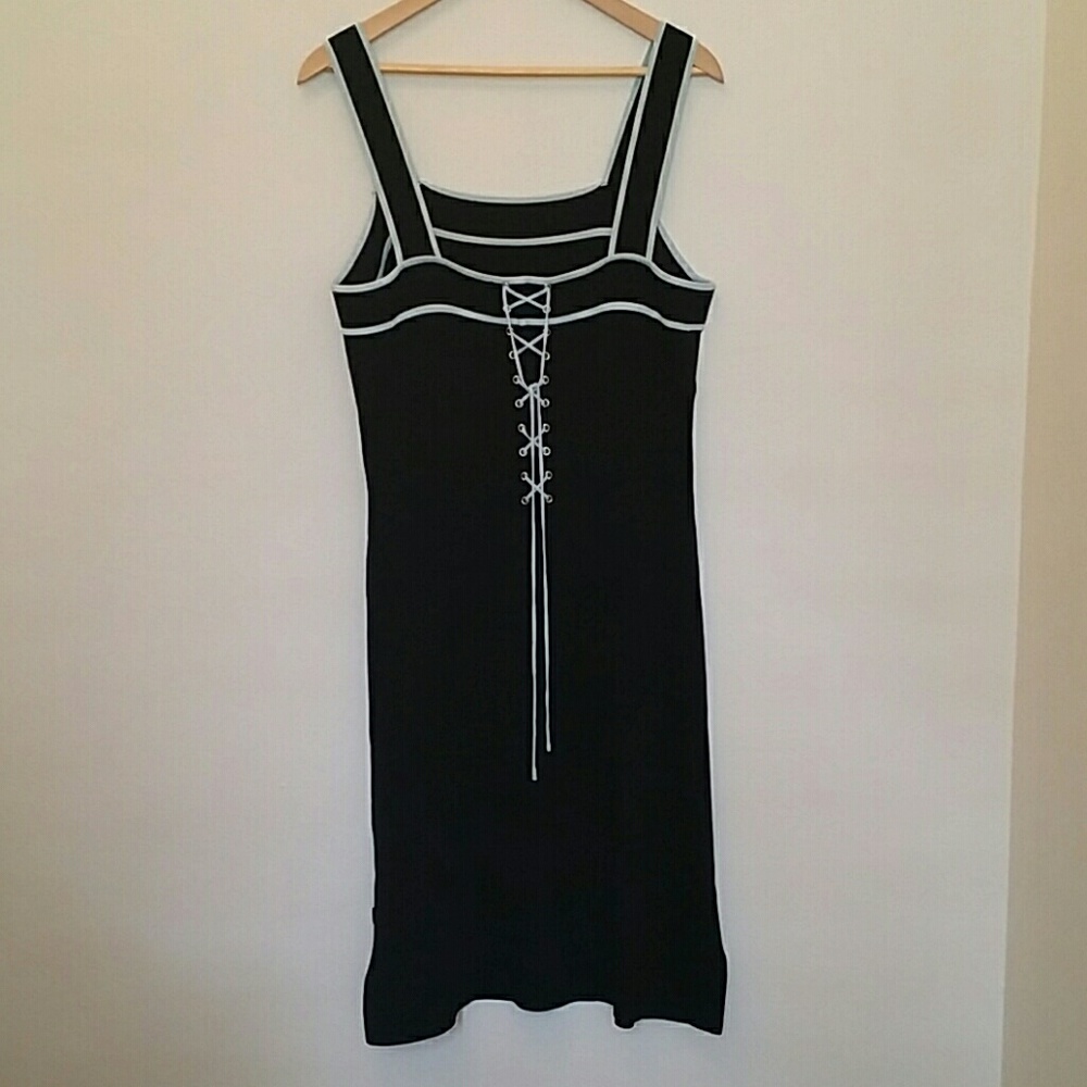 BCBG Max Azria Black Dress with Light Blue Accent
